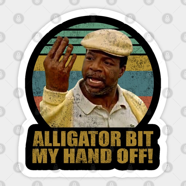 Alligator Bit My Hand Off! Sticker by danterjad